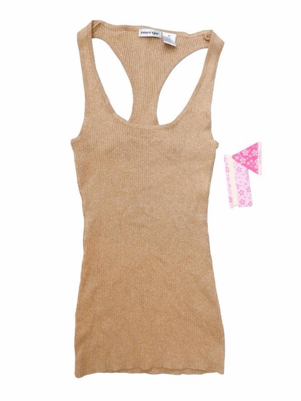 Y2K Energie Gold Metallic Racerback Tank